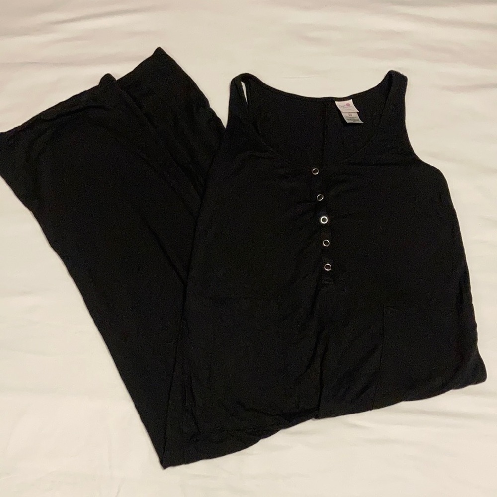 Sweet Treasures Black Button Up Jumpsuit